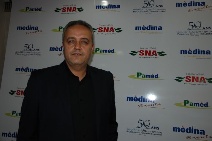 Hamdi Souissi, directeur du salon Pamed, de Yasmine Hammamet, en Tunisie. Photo : AH