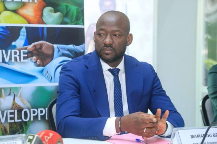 Mamadou Berté assurera l'intérim de la présidence du Conseil coton anacarde jusqu'à la passation officielle des charges avec le directeur général sortant. Photo : AIP